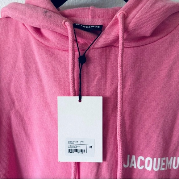 ‼️WOW‼️JAQUEMUS LE Cozy Pink Sweat SHIRT with HOOD‼️ NWOT. - Picture 10 of 10